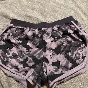 Under Armour Women's Black and Pink Shorts